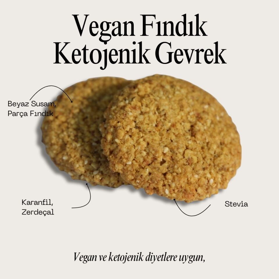 Vegan Fındık Ketojenik Gevrek